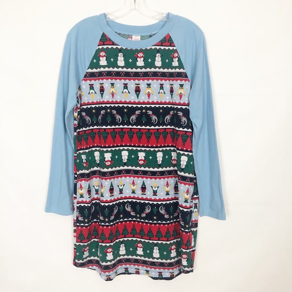 North Pole Long Sleeve Christmas Sleep Shirt Size Small